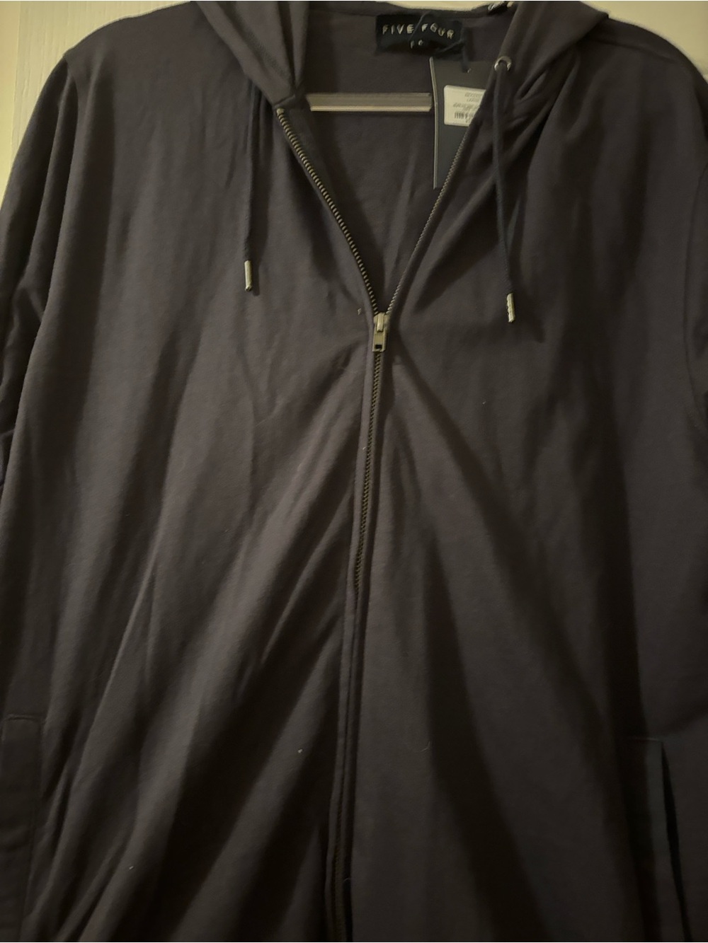 NWT Five Four Men's Black Zip-Up Hoodie sweatshirt